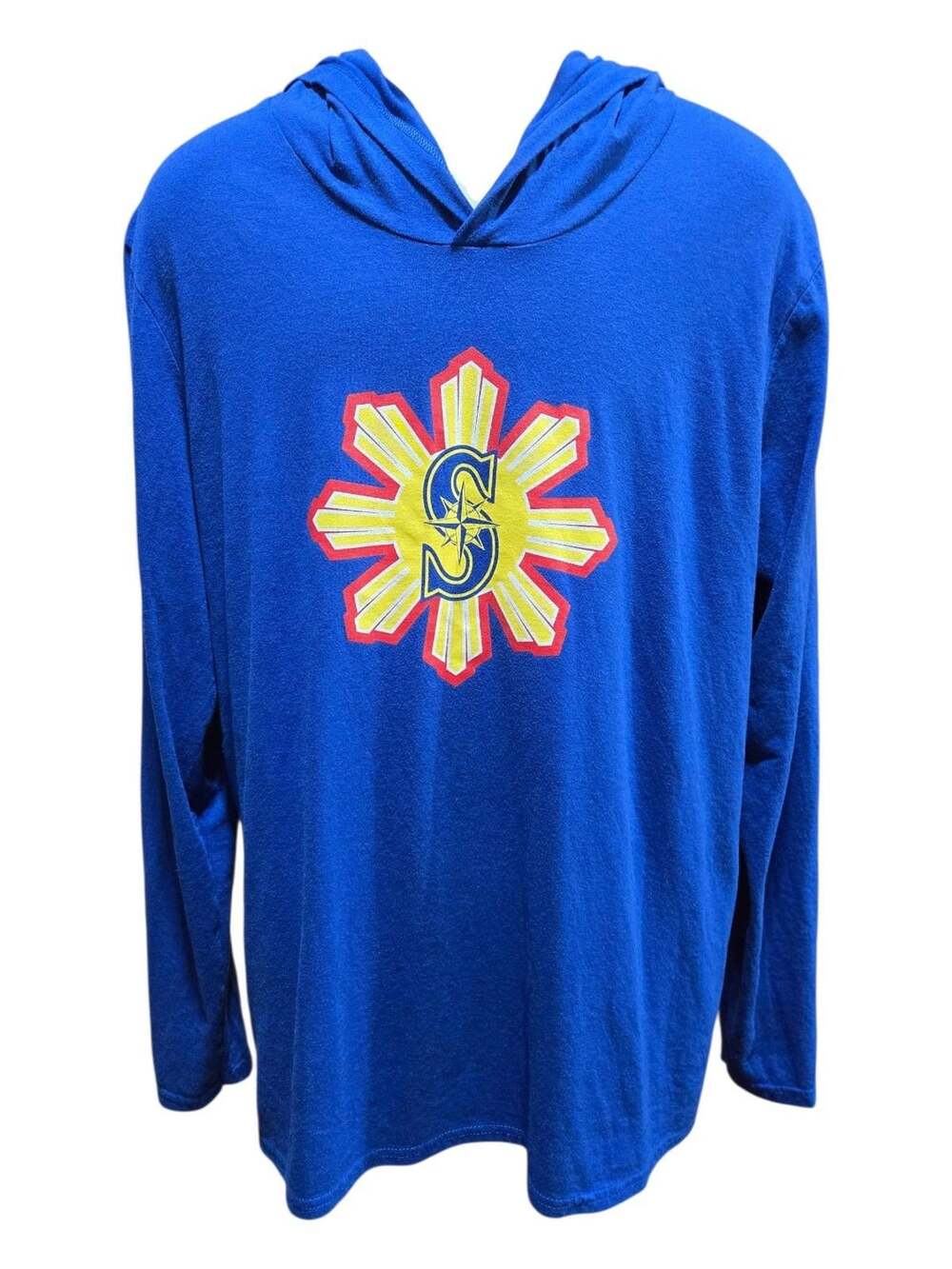 Seattle Mariners Filipino Heritage Night Long Sleeve Hoodie Blue